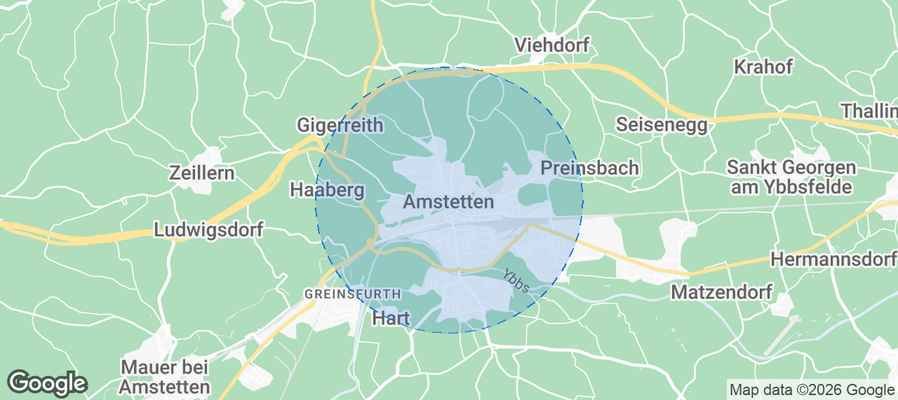 Amstetten Airbnb map